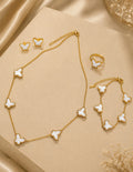 White Butterfly Jewelry Set