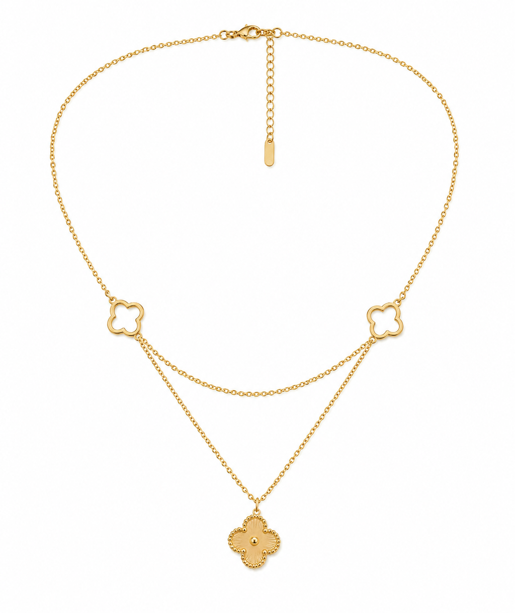 Celeste Golden Clover Necklace