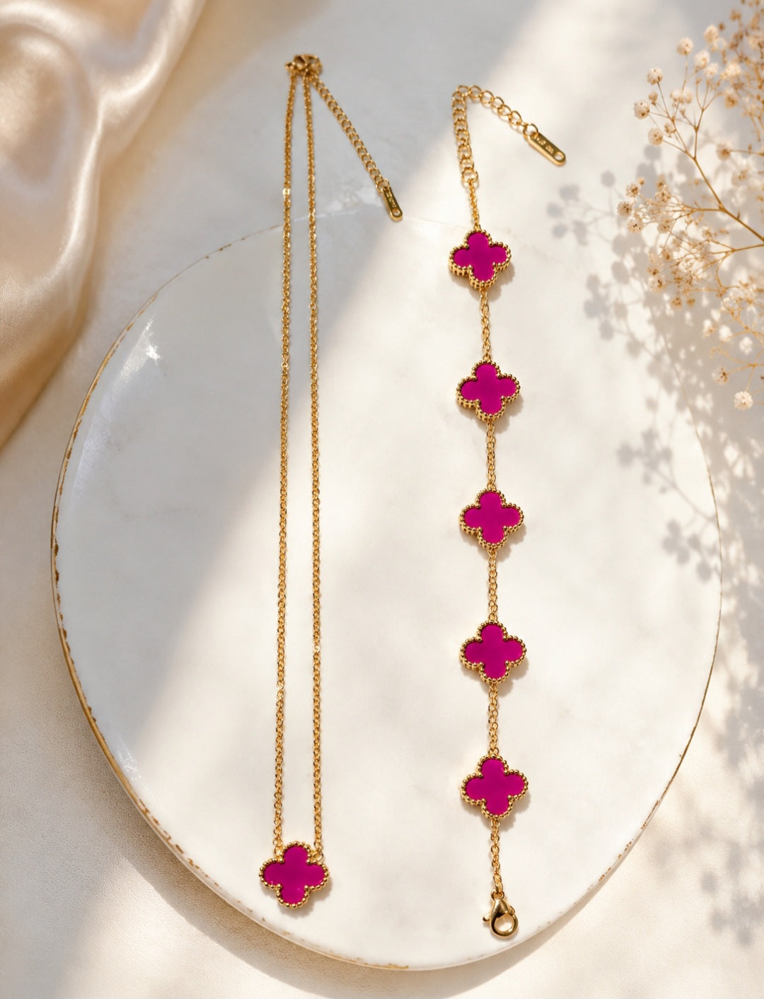 Fuchsia Clover Set