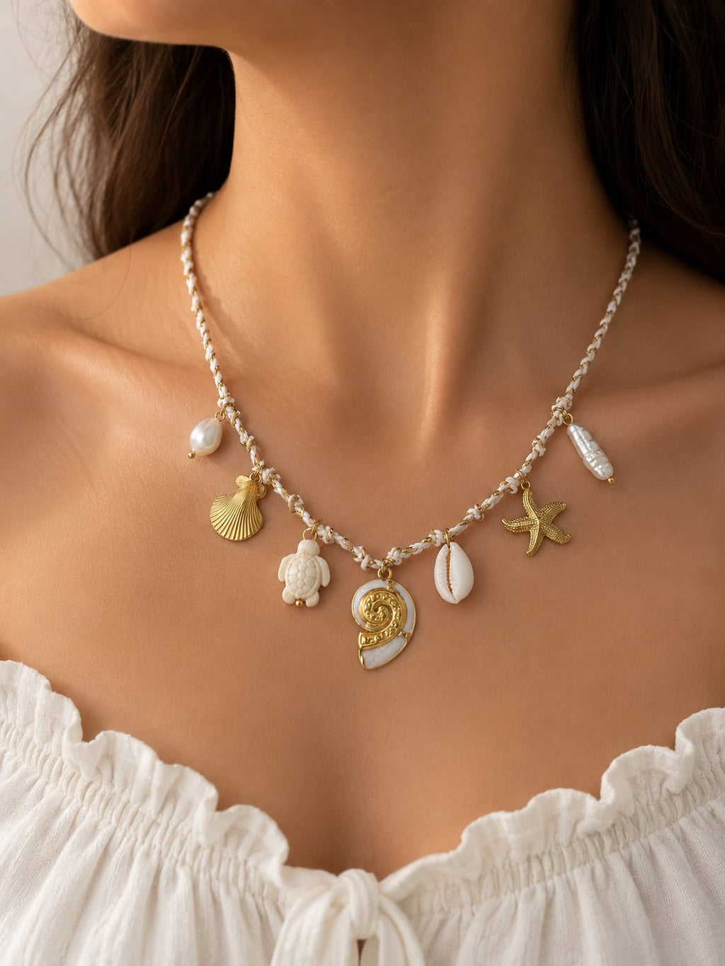 White Ocean Whisper Necklace