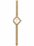 Golden Blossom Crystal Watch With white dial