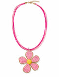 Bloom Pink Daisy Flower Necklace