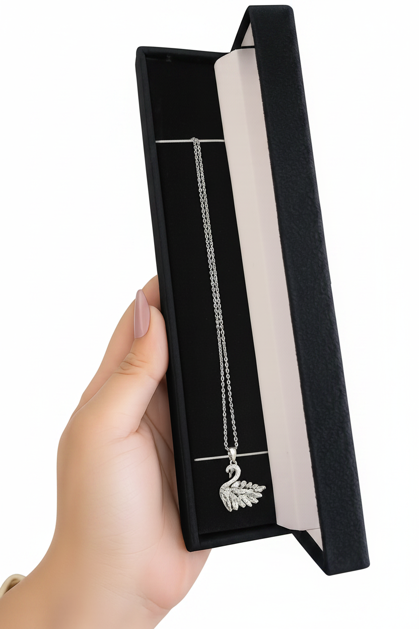 Crystal Swan Necklace Collection+Gift box
