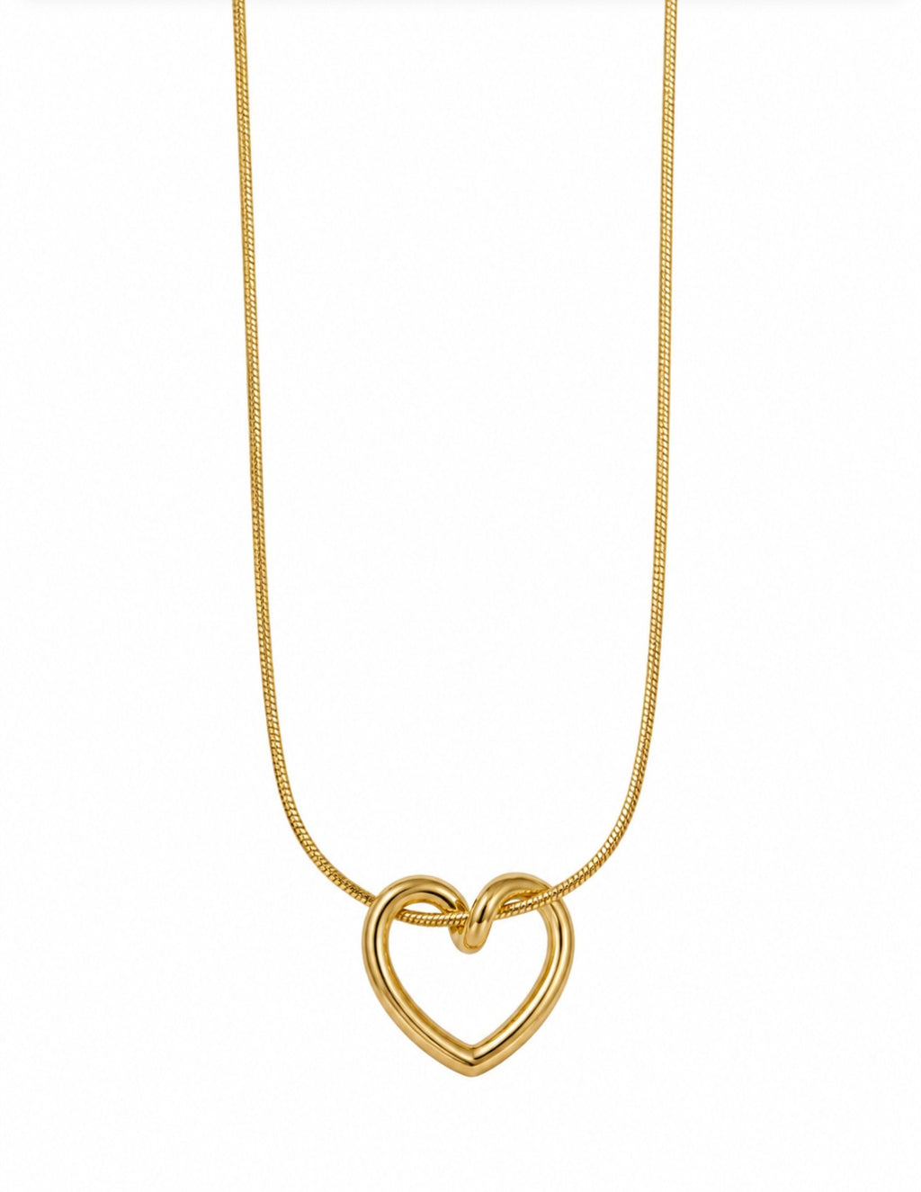 Golden Heart Link Necklace
