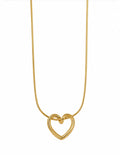 Golden Heart Link Necklace