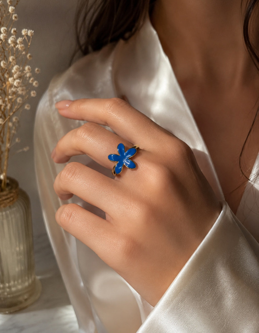 Azure Blossom Ring