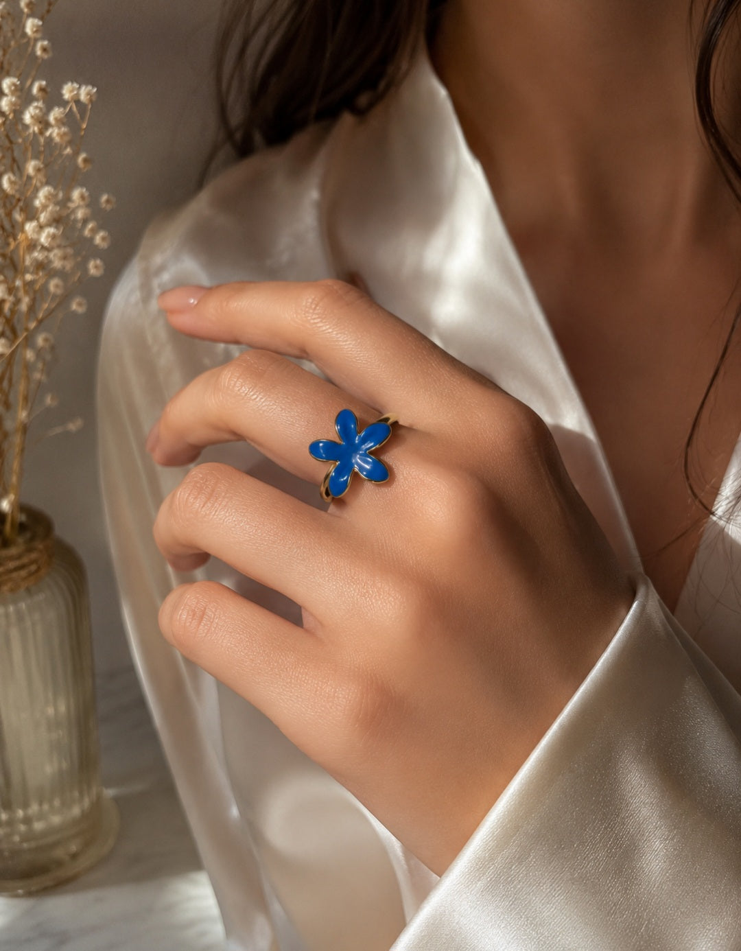 Azure Blossom Ring