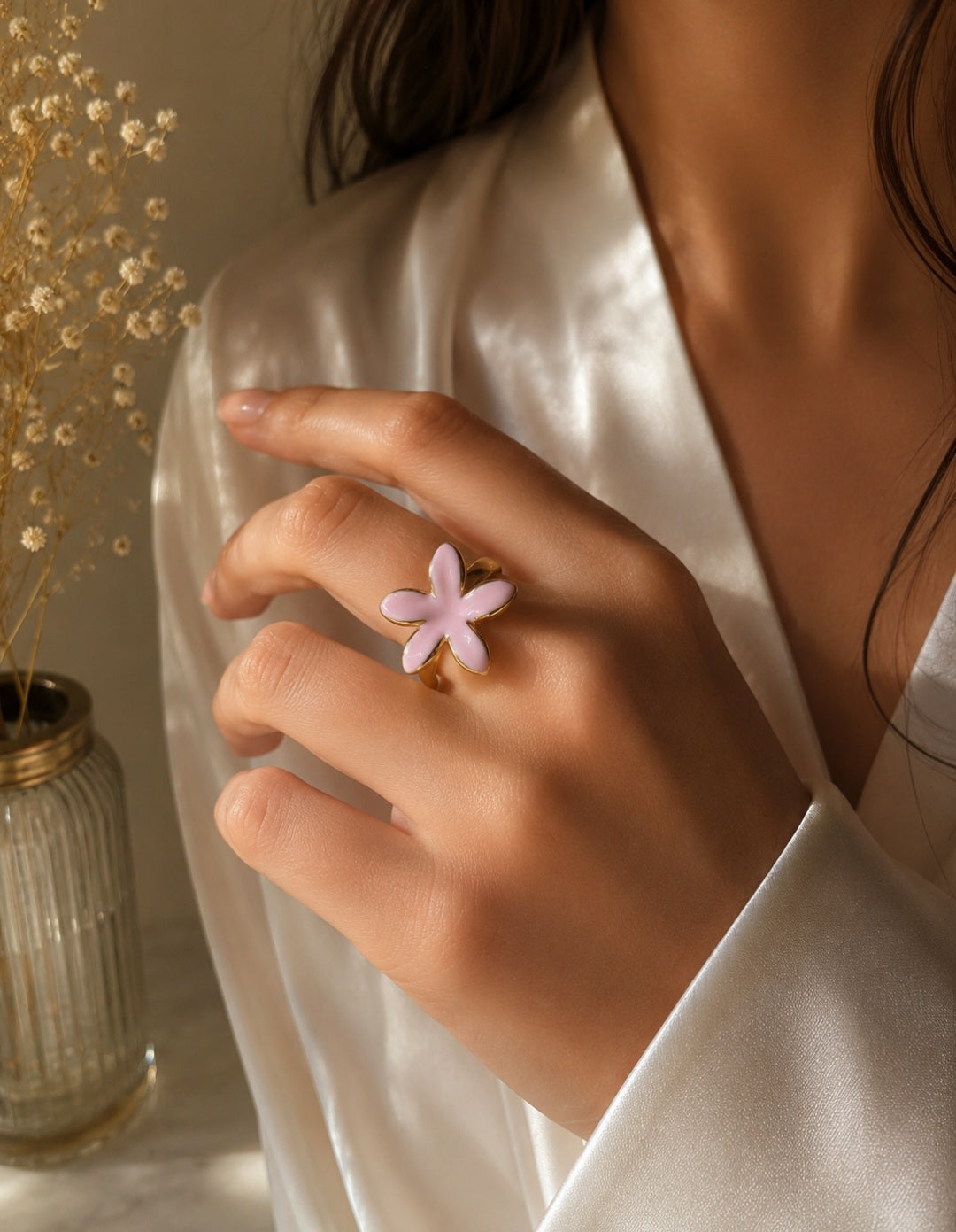 Rosé Blossom Ring