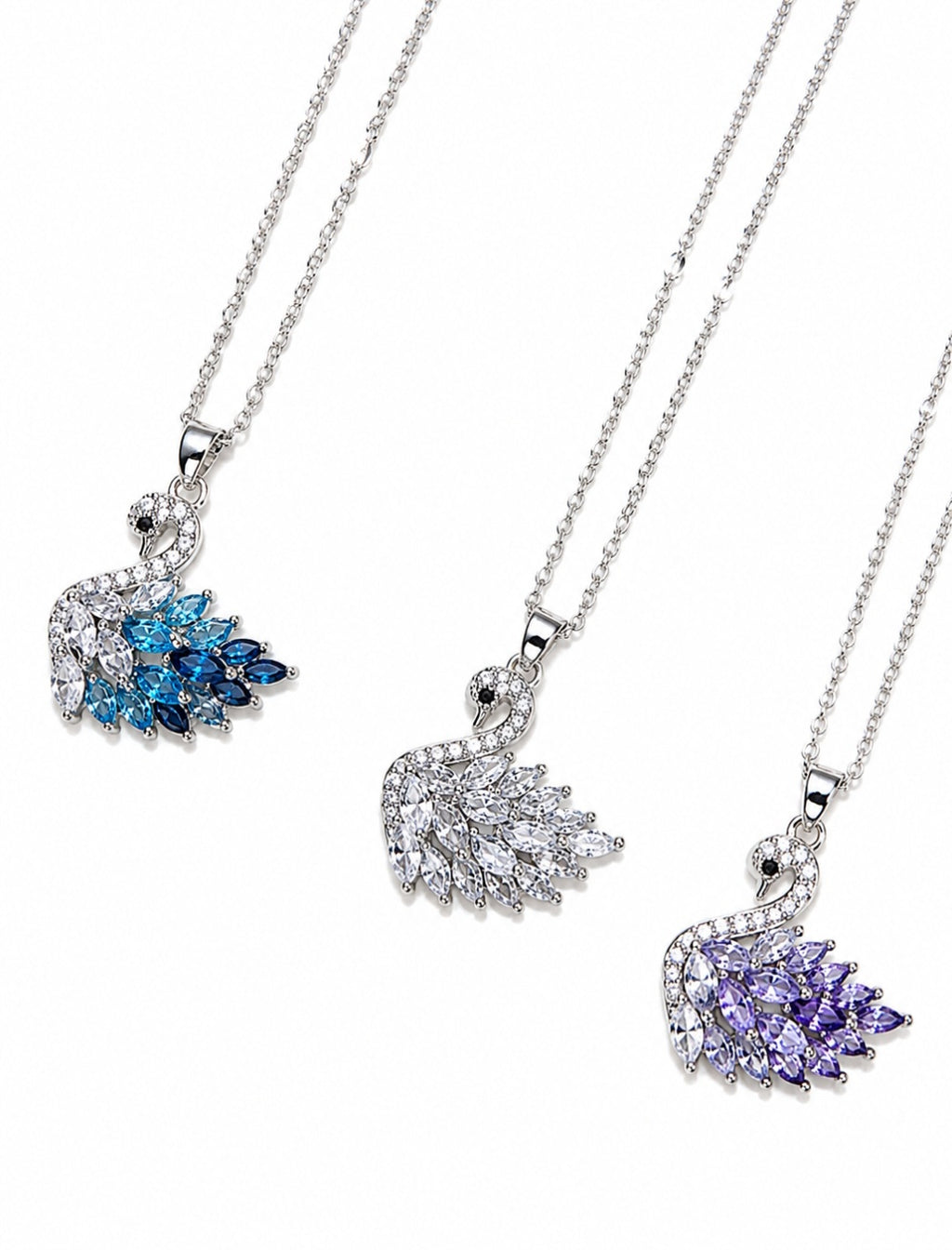 Crystal Swan Necklace Collection